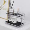 Metal Desktop Layered Storage Rack, Double-Layer Desk Storage Rack, Water Cup and Coffee Cup Storage Rack,