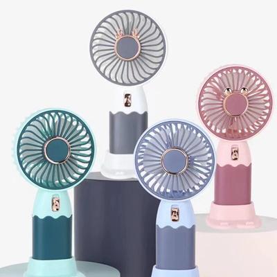 Handheld Mini Portable Fan USB Rechargeable High Wind Cell Phone Stand Desktop Dormitory Small Fan