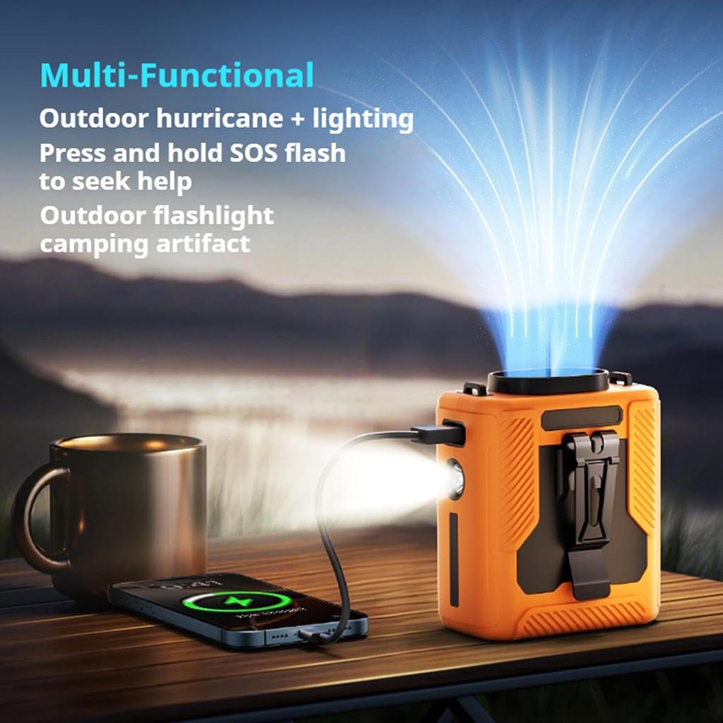 Portable Waist Clip Fan – Hands Free Fan With Adjustable Wind, Rechargeable Wearable Conditioner For Summer Outdoor Work