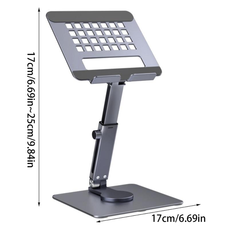 Desktop Foldable Tablets and Phone Stand Aluminum Alloy with Adjustable Viewing Angled for Home Office