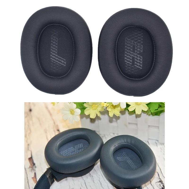 2 Pieces Earpads Repalcement Protein Leather Ear Pads Cushion for JBL Live 500BT Wireless Over-Ear Headphone