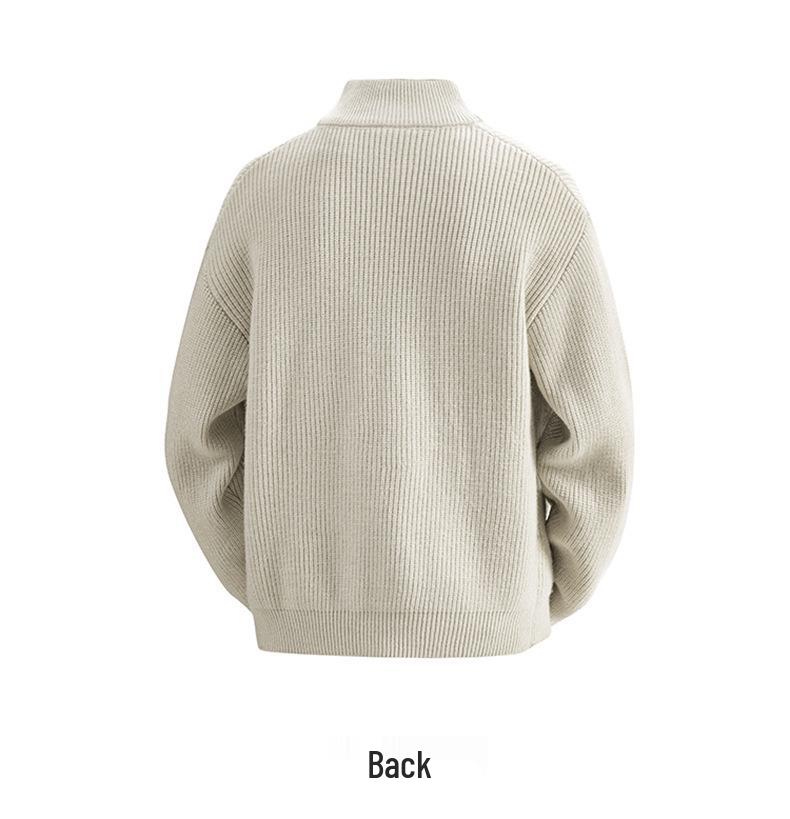 2025 Autumn/Winter Men's Thick Round Neck Knit Pullover