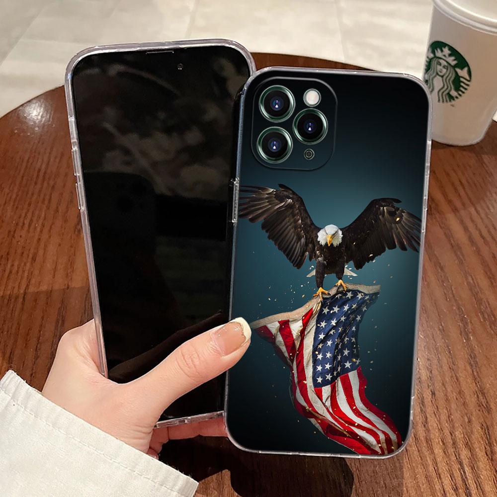 American USA Flag Five-pointed Star Case For Apple iPhone 17 16 15 14 13 12 11 Pro Max 16 Plus 16E 17Air 17Pro Phone Cover Funda