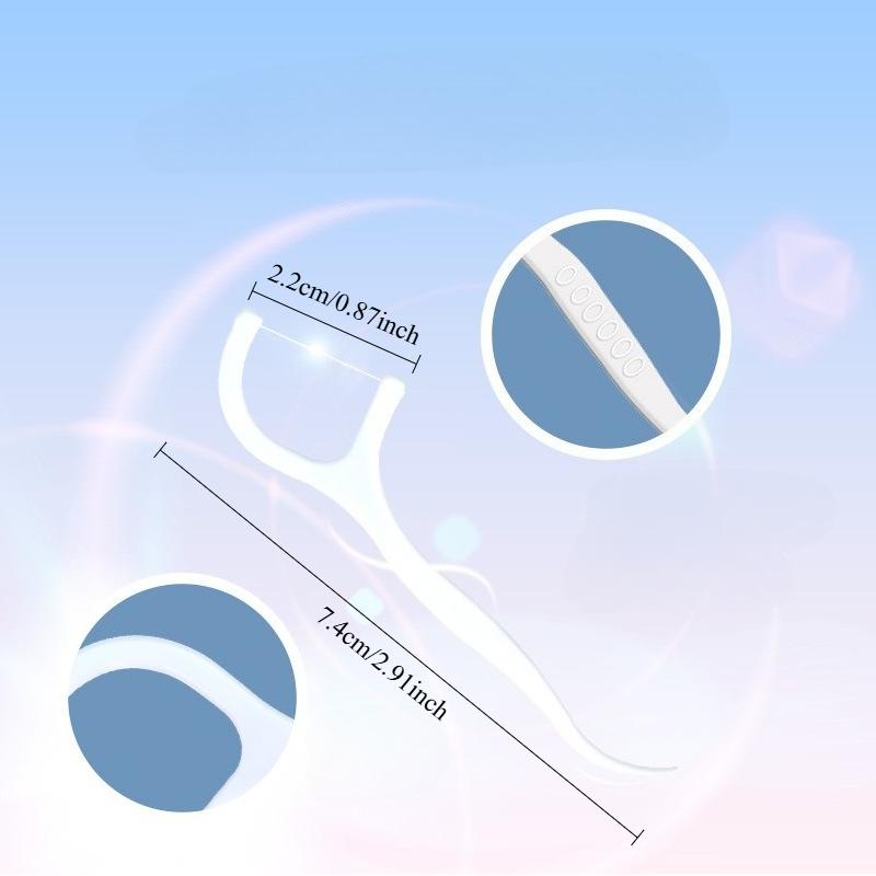 2Boxes Dental Floss Picks, 50Pcs/Box, Clean Floss Picks, Suitable For Oral Care, No Break & No Shred Floss, Portable Disposable