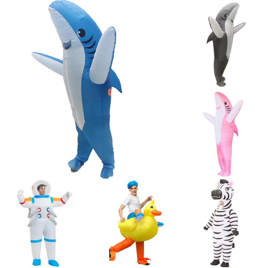 Clown Shark Flamingo Pig Koala Animal Inflatable Suit Cosplay Party Halloween