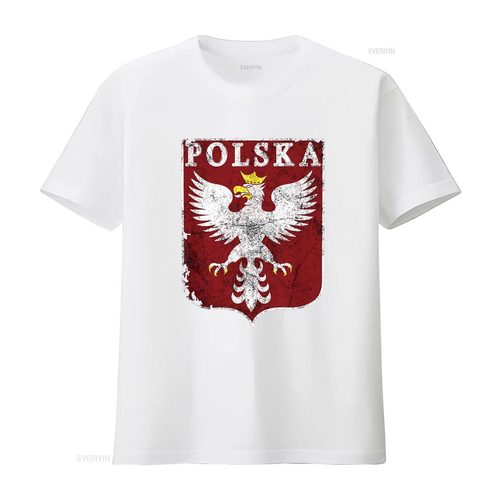 Polish Eagle Crest Vintage Polska Poland T Shirt vintage Washed homme Stretched Slightly designer clothes graphic Versatile