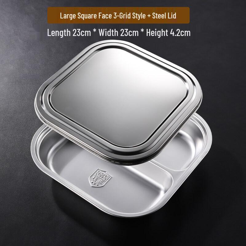Food-Grade 304 Stainless Steel Compartment Tray