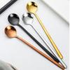 304 Stainless Steel Teaspoon Coffee Dessert Spoons With Long Handle Ice Cream Flatware