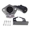 Trailer Connector Adapter 7 Pin For For AMERICAN Blade To Round Socket With High Compatibility And Stable Installation