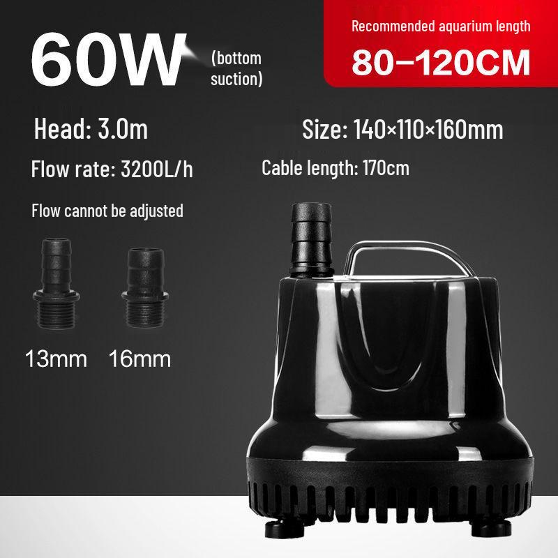 Goldfish Tank Mini Silent Submersible Pump for Rockery Waterfall, Fountain, and Circulation Filter.