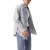 Levis Loose Fit Ripped Denim Jacket With Lapel Long Sleeve Men Jackets Light-Blue 0017E-0000