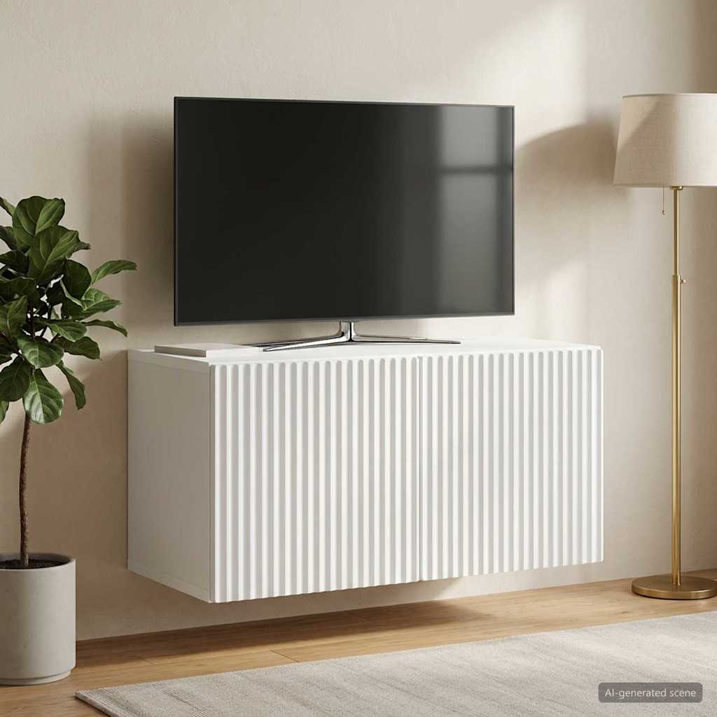 Wall Mounted TV Cabinet White 59.5 x 31 x 30 cm Particleboard