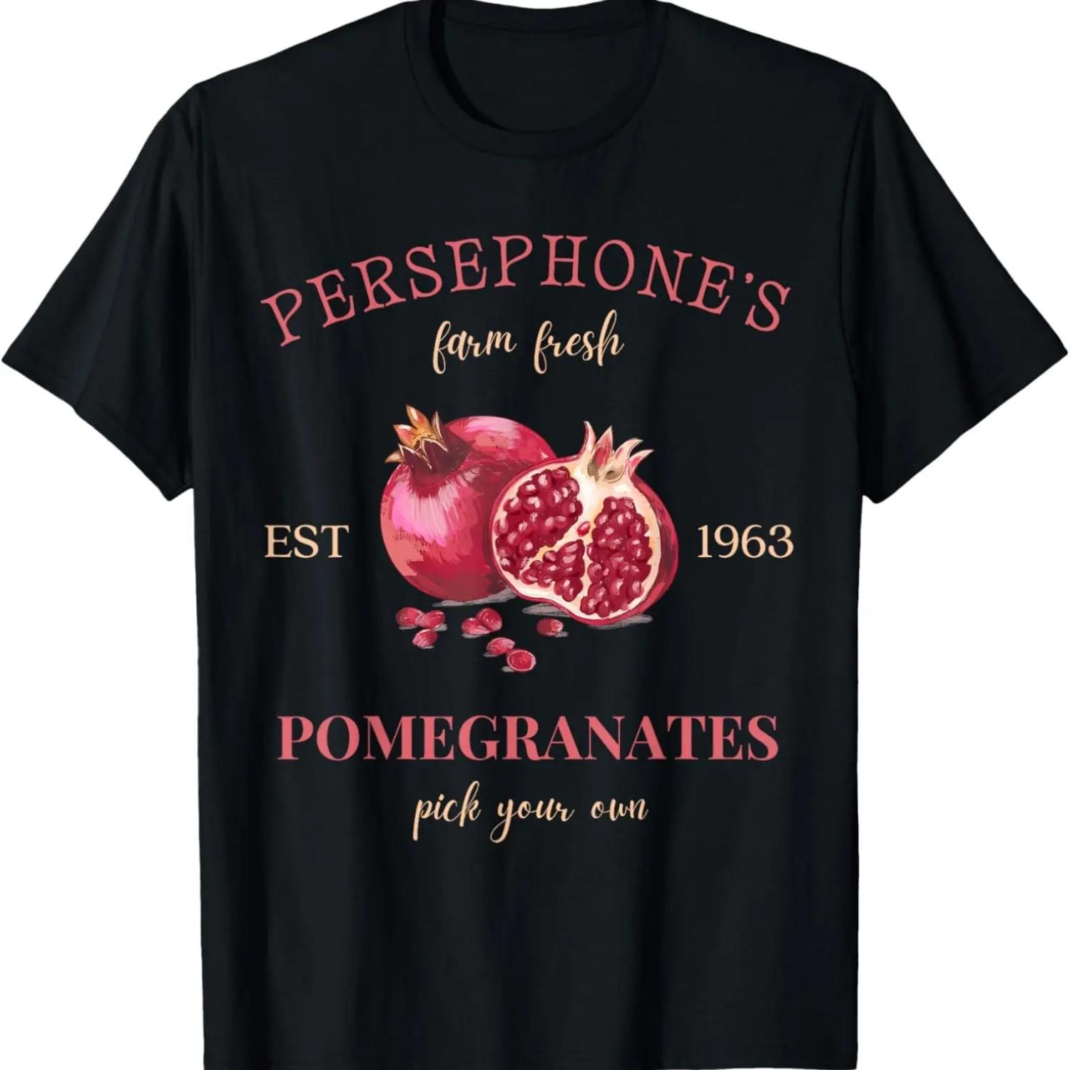 Pomegranate Fruit Veggie T-Shirt S чёрный