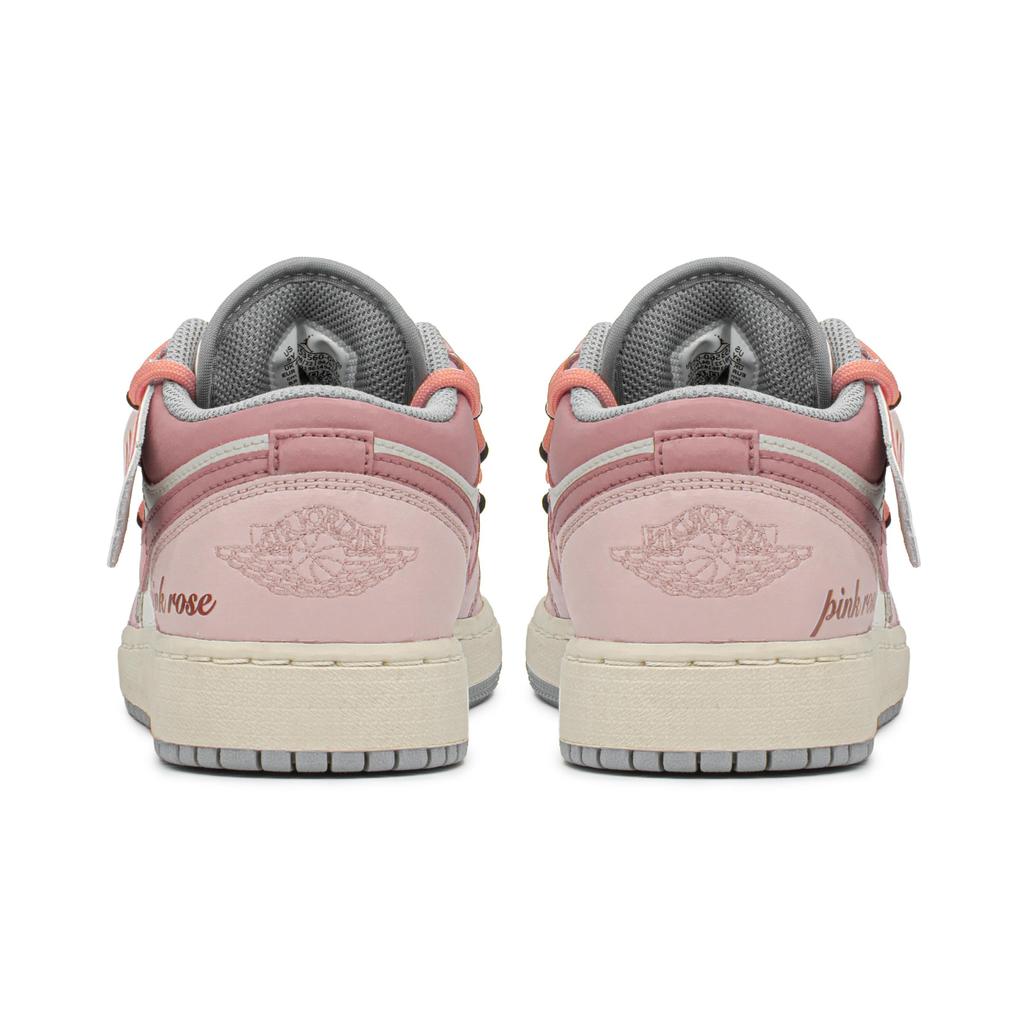 Jordan Air Jordan 1 FZBB Low top Vintage Basketball Shoes GS Pink Beige 553560-053(TeamA-AJ)