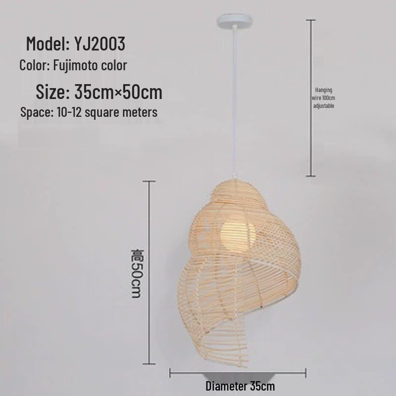 Bamboo Zen Pendant Light: Artistic Bamboo Weave Lantern for Tea Rooms and Tables
