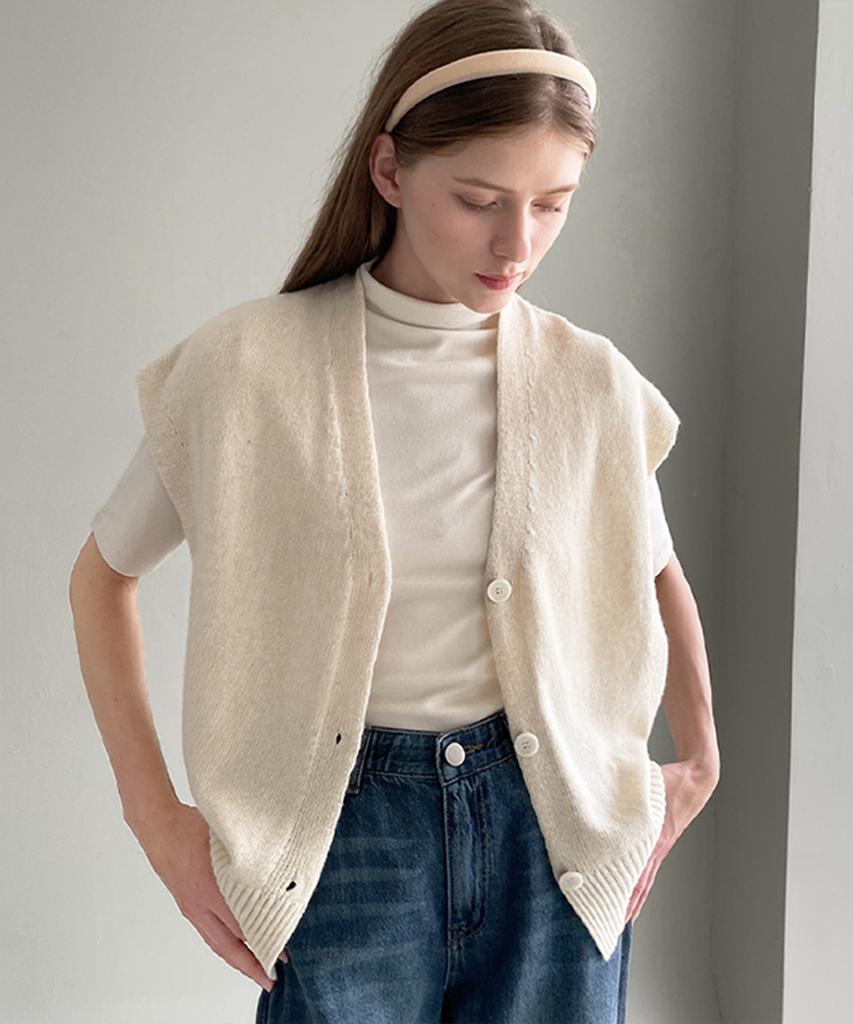 SLOWLOLLI Lambswool Knit Vest