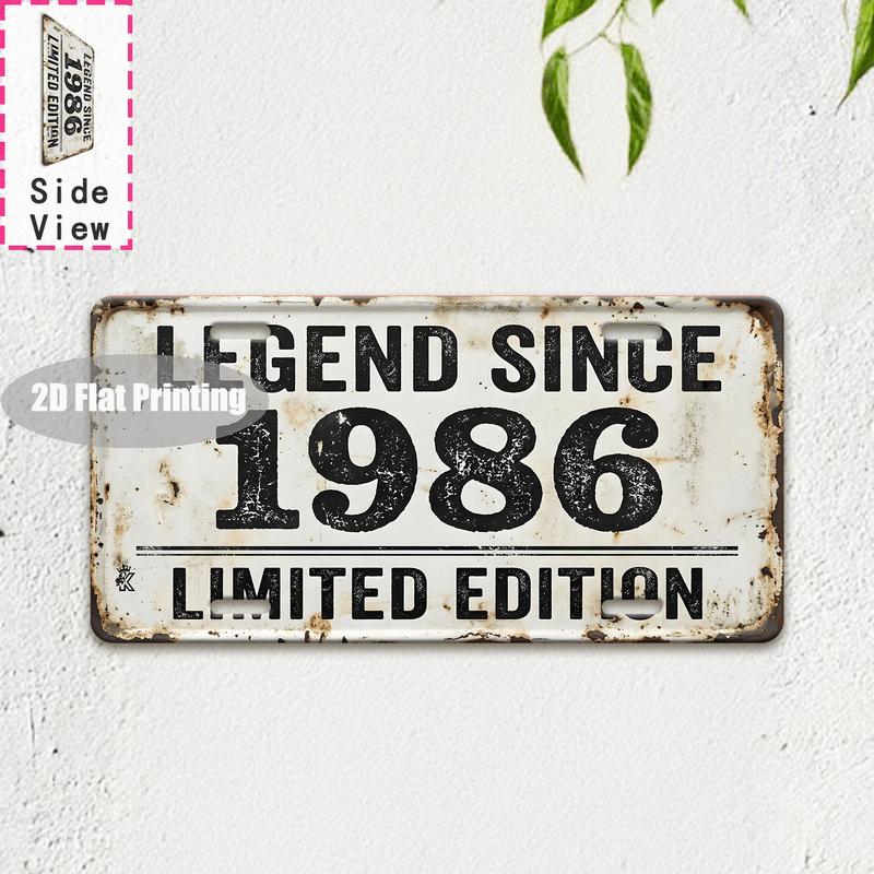 Tin Sign - Vintage Durable Metal Plaque Wall Decor, Home Office Bar Man Cave Bar Garage Birth Year License Plate Wall Art