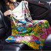 1pc Hello Kitty Garden Print Blanket - Home Decor, Seasonal Universal, Comfortable, Machine Washable, Suitable for All Ages, Great Gift for