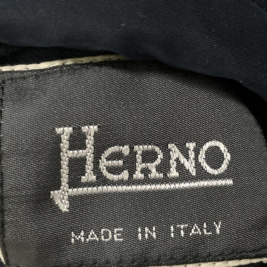 Herno 233113 Navy X White Leopard Print Hoodie, Reversible with Padded Lining Coat 42 Navy X off-whiteUsed