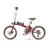 OT02PRO, rosso/verde, potenza motore 250W, 36V, batteria staccabile 5.2AH, pneumatici 20*1.35 pollici, bicicletta elettrica da città, velocità massima 25KM/H