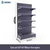 Multifunctional Gray Display Rack for Convenience Stores – Single/Double-Sided Snack Storage Shelf