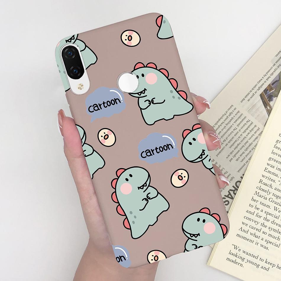 For Huawei Nova 3i Nova4 Case Shockproof Matte Cute Cartoon Soft Silicone Phone Back Cover For Huawei P Smart Plus Nova 3i Coque
