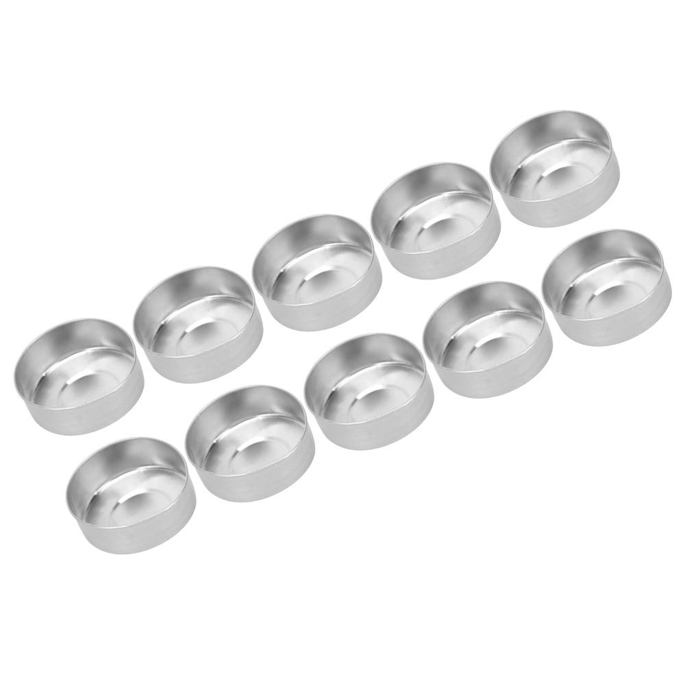 50 Pcs Sliver Candle Mold Container Aluminum Aluminum Candle Shells  For DIY Candle Making
