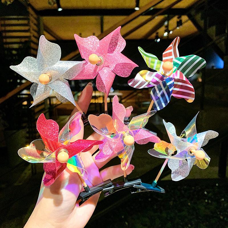 Kids' Outdoor Windmill Hairpin A Cute Toy for Children