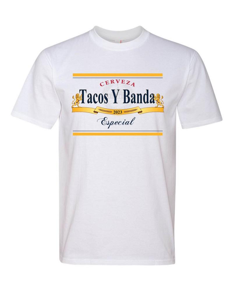 Cerveza Tacos Y Banda Especial Beer Drinking Style Graphic Tee Shirt T-Shirt Unisex T-Shirt XL