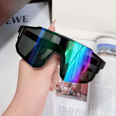 Winddichte Sonnenblende Radbrille für Herren & Damen - Buntes, Großrahmendesign