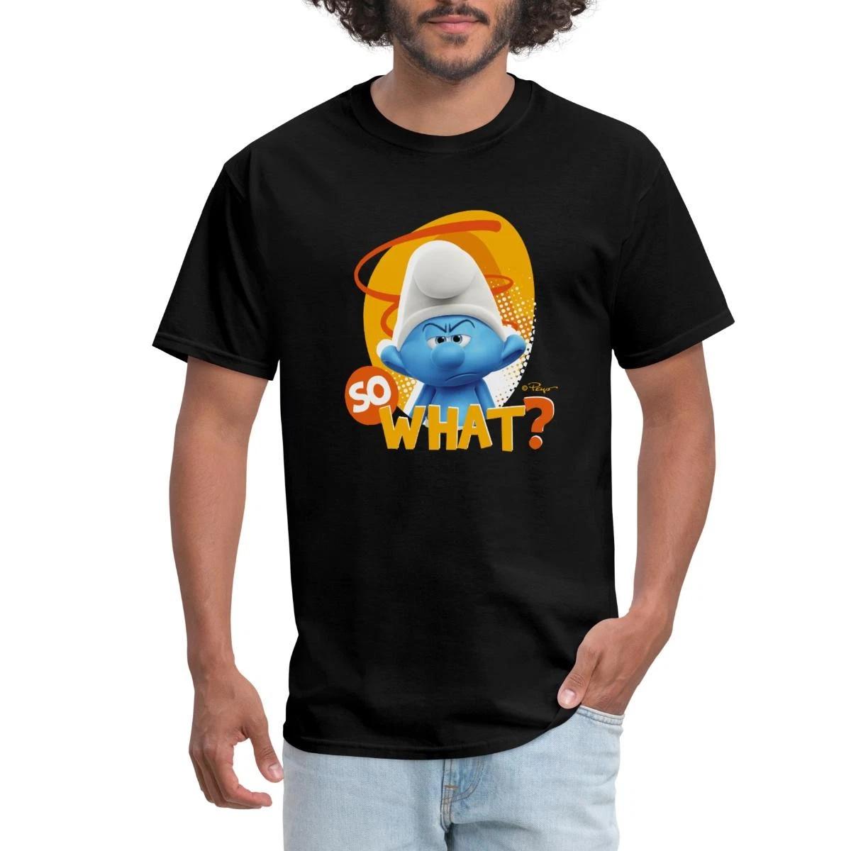 The Smurfs Grouchy Smurf So What? Men s T-Shirt XS