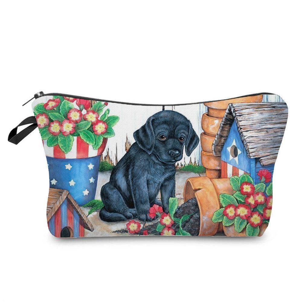 Women Cat Print Cosmetic Bag Toiletries Organize Travel Storage Case  6429