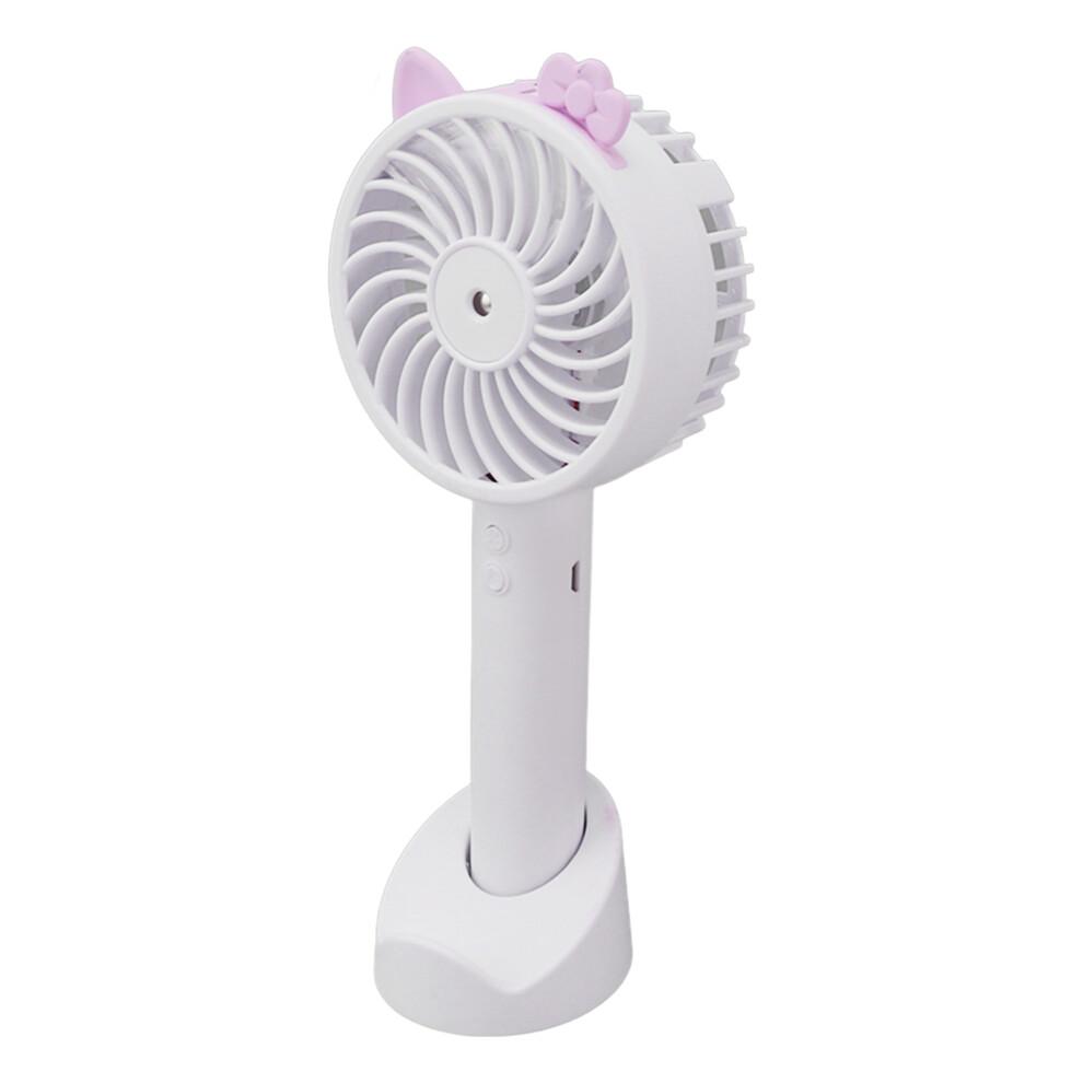 Handventilator mit Kühlnebel, USB-wiederaufladbarer persönlicher Ventilator, Batteriebetriebener Mini-Ventilator mit 3 Geschwindigkeiten, Leichter ultra-portabler Ventilator für Sommerreisen und