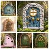 Fairy-tale Cottage Wooden Door, Garden Wall Decorations, Corner Ornaments, Courtyard Landscaping, Miniature Landscape, Atmosphere Effect