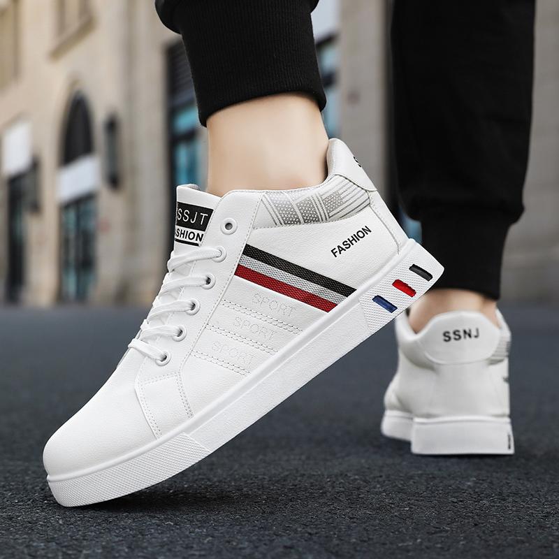 Moda Uomo Nuove Scarpe Casual da Esterno da Passeggio con Plateau Scarpe da Skate da Uomo Trend Traspiranti Moda Scarpe Bianche Scarpe da Ginnastica Casual da Uomo