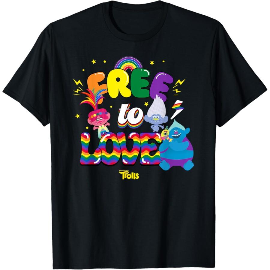 DreamWorks Trolls Free to Love T-Shirt XXXXXL чёрный