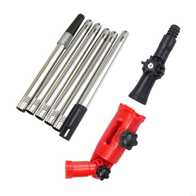 Multipurpose Gutter Cleaning System 2 Adjustable Adapters 5.57ft Telescopic Poles Suitable for Roof and Ground Cleaning CN