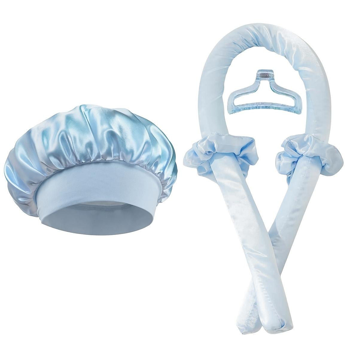 

Женский набор из щипцов для завивки волос без нагрева и атласной шапочки для сна с повязкой на голову без нагрева, зажимами-крабами и кольцами для всех типов волос