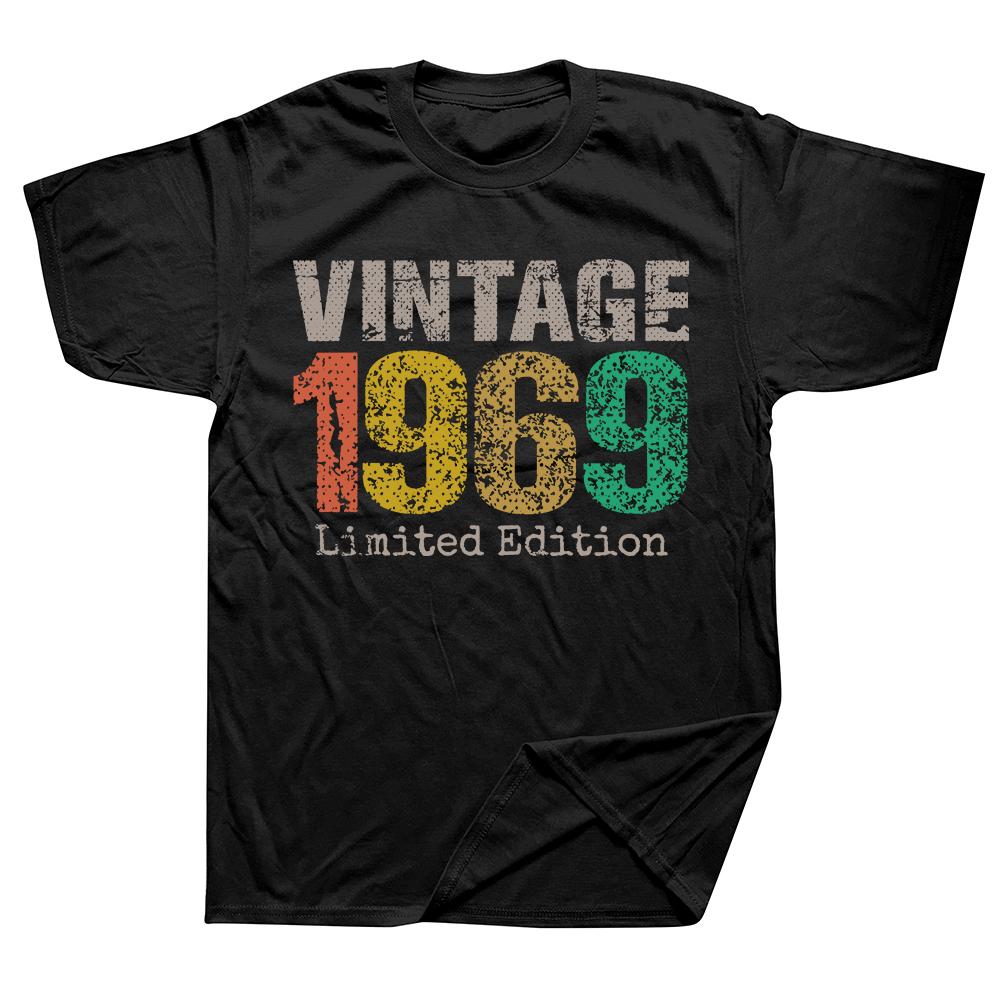 55 Year Old Gifts Vintage 1969 Limited Edition 55th Birthday T Shirt Tee Tops Round Neck Fashion Tshirt Clothing Casual T-shirts