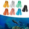Silicone Swim Fins Adult Kids Snorkels Fins Travel Size Flippers Swim Training Fins for Lap Swimming Divings Snorkeling