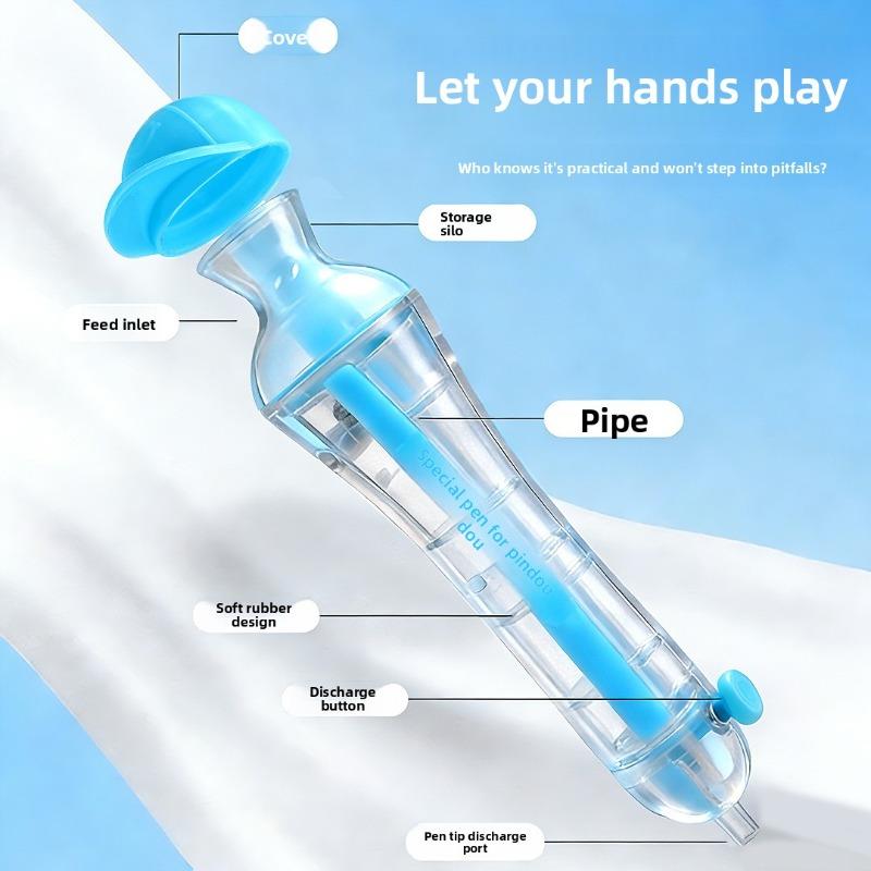 Bean Pen Handmade Auxiliary Tool - Press-and-Squeeze Style Three-Dimensional Fusion Bean Toy Bean Pen Bean Pen