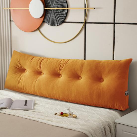 Headboard Wedge Pillow Bedhead Triangular Headboard Pillow Ergonomic Backrest Bolster Cushion with Side Pocket for Dorm Bed Sofa