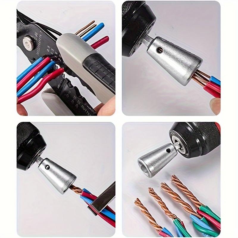 3-delat Elektrikerverktyg för Tvinning av Kablar - 2,5/4/6 mm, Borrfäste för Snabba Kabelanslutningar och Effektivt Arbete