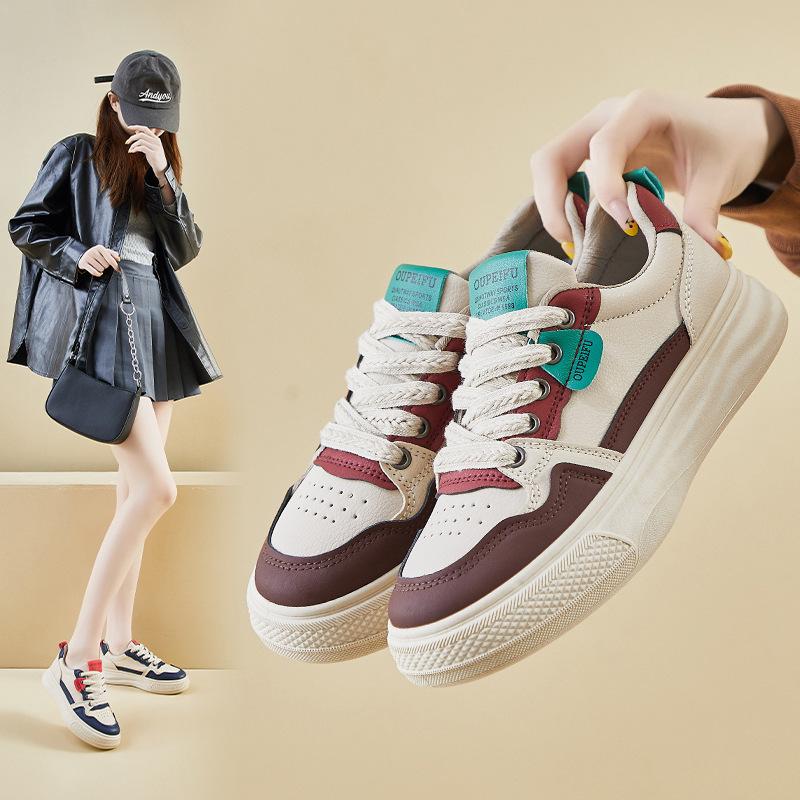 

Spring little white shoes new Korean version ins female students platform heightening sports board shoes casual shoes XF1239 35 чёрный