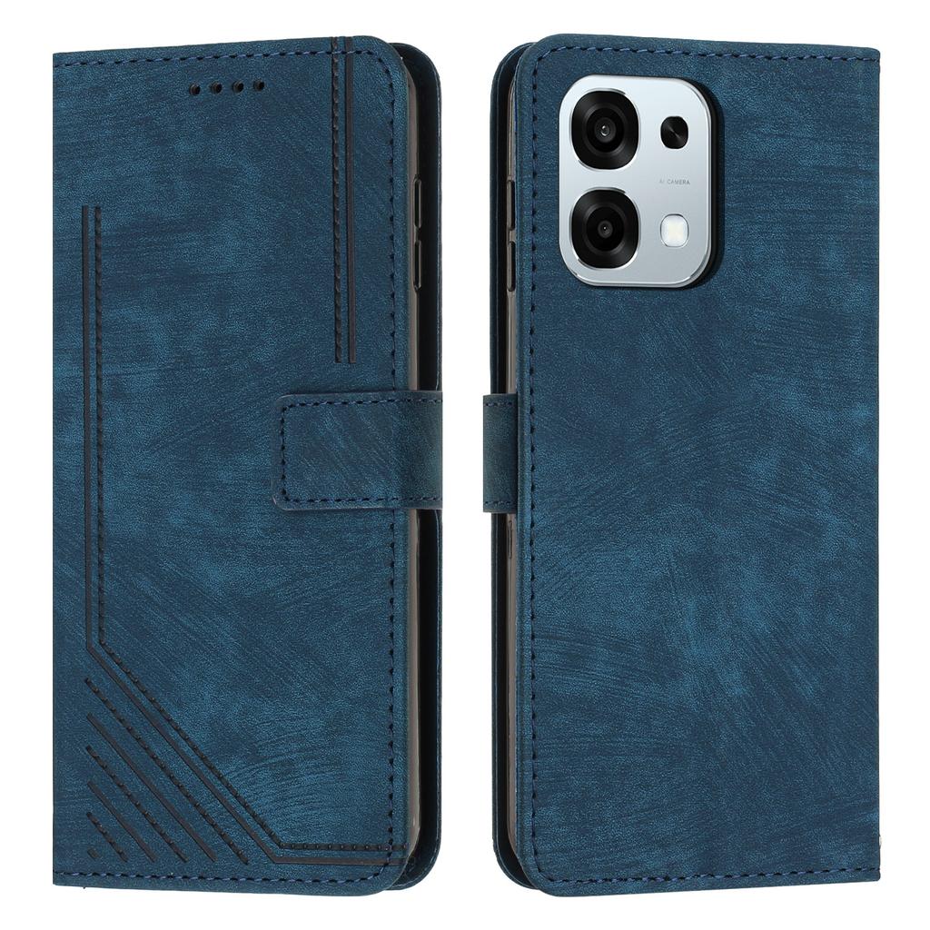For Oppo A6 Pro 4G/Oppo A6 Pro 5G/Oppo F31 5G Stand Case Imprinted Lines Leather Phone Cover