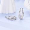 Woman Earring 925 Silver Hoop Earring Round Shape Pendientes Exquisite Jewelry