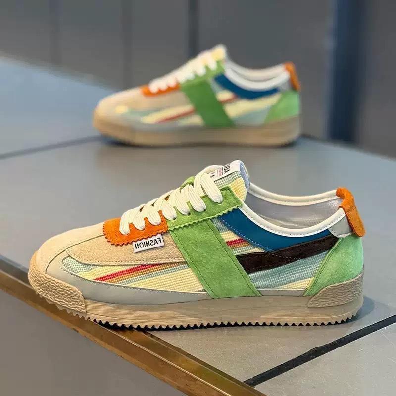 Men's shoes spring and summer breathable casual moral training Forrest Gump shoes versatile high value color scheme couple board shoes