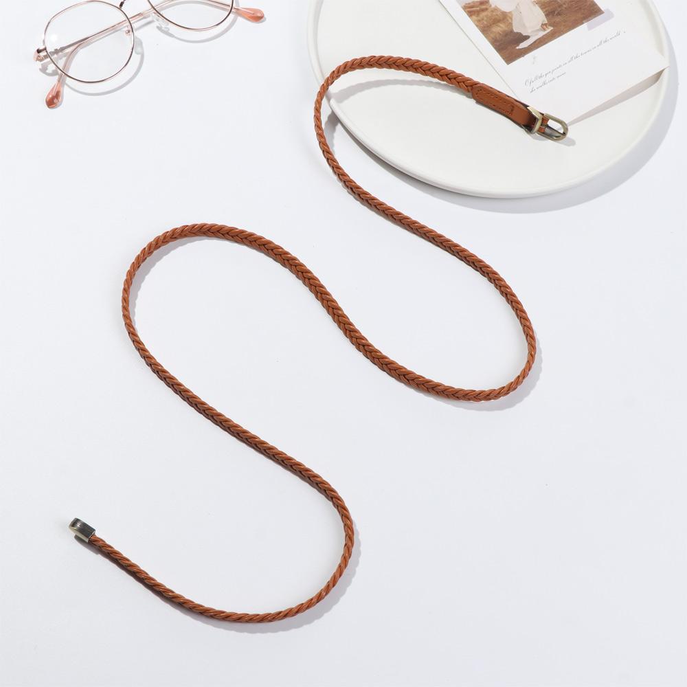 Fashion Candy Color Sweater Faux Leather Belts Adjustable Belt Thin Skinny Waistband Dress Strap