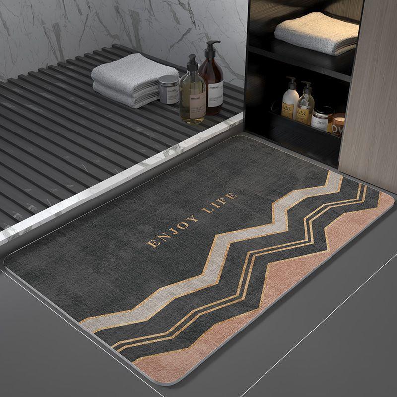 Kieselgur Badezimmerbodenmatte Modernes leichtes Luxus Badezimmertürmatte Wasseraufnahme rutschfest Fußmatte Schnelltrocknende Toilettentürmatte