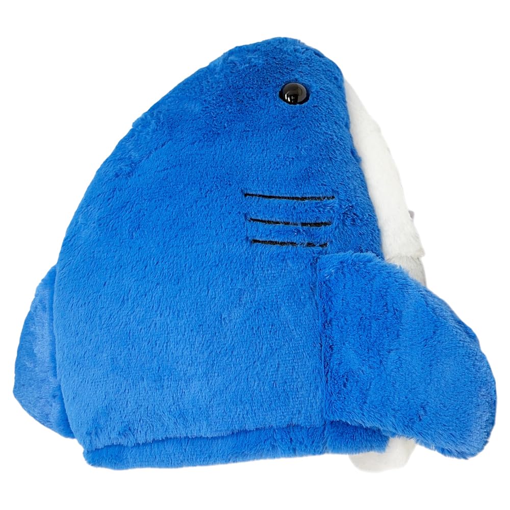 [Panda] [Instagrammable] Fluffy Animal Plush Masks: Black Cat, Shark, and Dinosaur (Blue Shark)